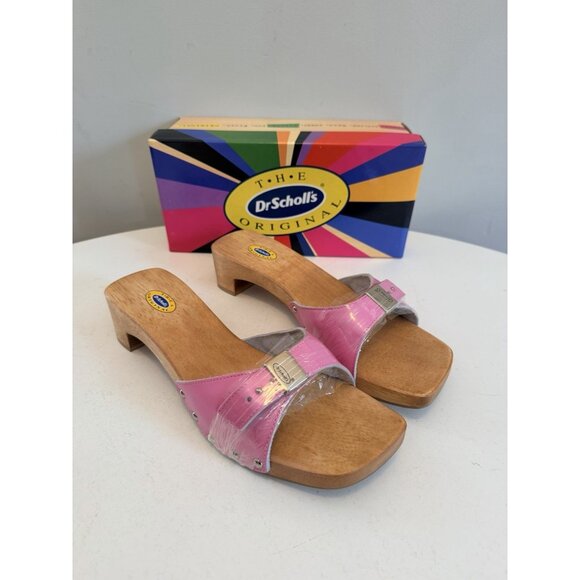 Dr. Scholl's Shoes - Dr Scholls Women Size 10 M Exercise Clog Sandal Special Pink Leather Slide New